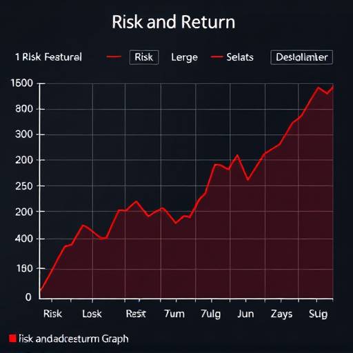 Graph showcasing risk and return